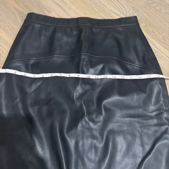 Alfani Vegan Leather Midi Skirt Size S - Picture 5 of 6